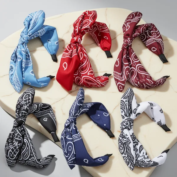 TOBATOBA Bandana Headbands, 6 Pieces
