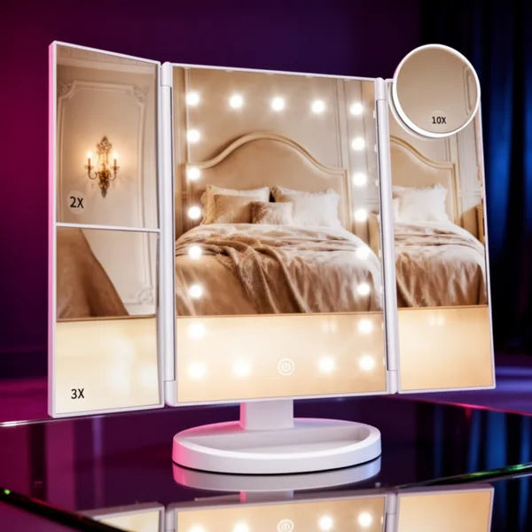 HUONUL 2X/3X/10X Magnifying Vanity Mirror with Light