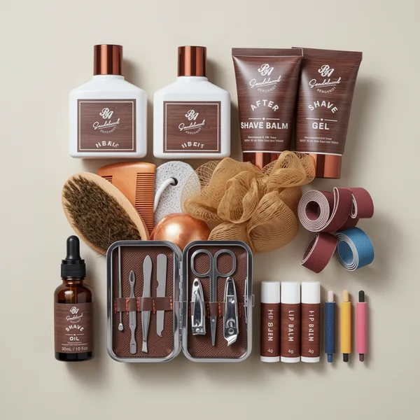 Sandalwood Bath & Body Care Gift Basket, 21 Pieces