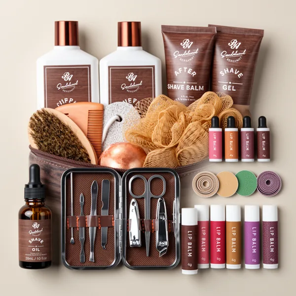 Sandalwood Bath & Body Care Gift Basket, 21 Pieces
