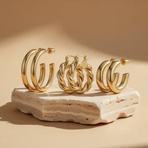 Adoyi Gold-Tone Hoop Earrings, 9 Pairs