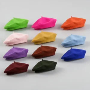 Honoson Women Wool Beret Hat, 15 Pieces