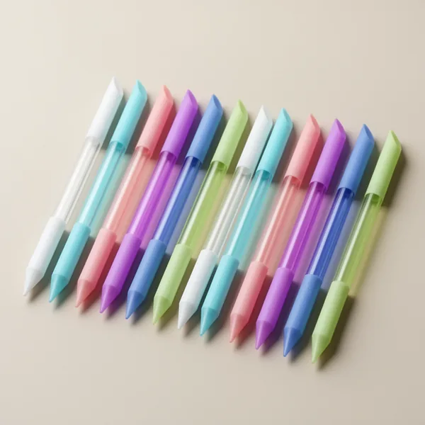Glass Cuticle Pusher Crystal Double Sided Cuticle Trimmer, 12 Pieces