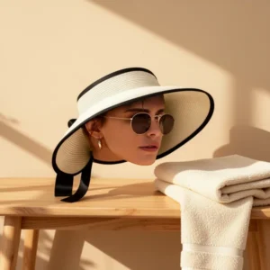 Camptrace Women's Straw Sun Visor Hat