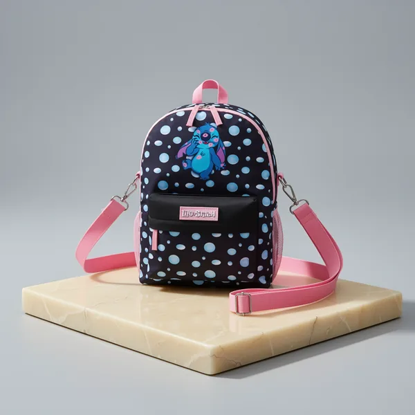 Disney Stitch Backpack for Girls, Black