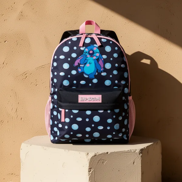 Disney Stitch Backpack for Girls, Black