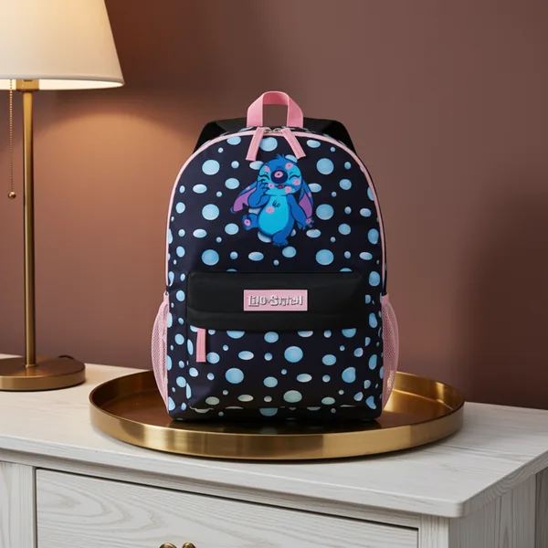 Disney Stitch Backpack for Girls, Black