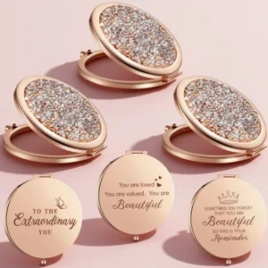 Chunful Inspirational Compact Mirror, 3 Pieces