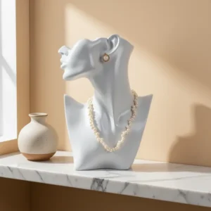 SOUJOY Jewelry Mannequin Display Resin Display Stand, White
