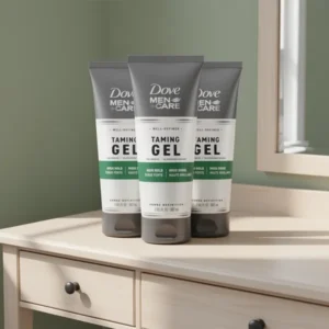 DOVE Men + Care Hair Taming Gel Strong Hold Styling Gel, 7 oz, 3 Count