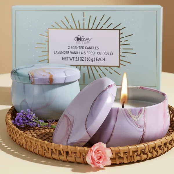 Soy Candles, 2-Pack, Lavender