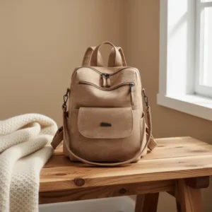 WYFJNX PU Leather Small Backpack