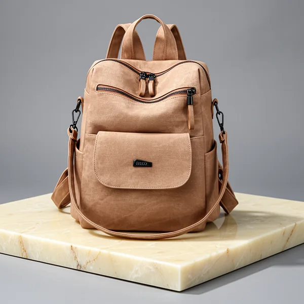 WYFJNX PU Leather Small Backpack