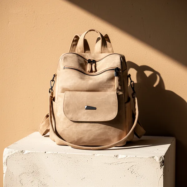 WYFJNX PU Leather Small Backpack