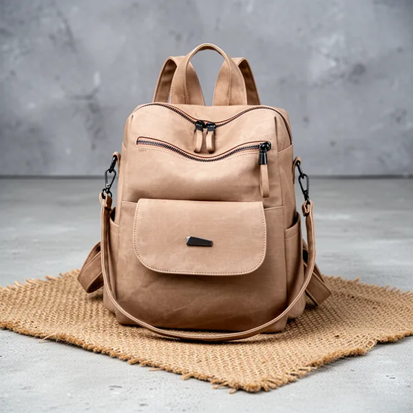WYFJNX PU Leather Small Backpack