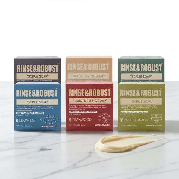 Rinse & Robust Mens Soap, 3.5 oz, 6 Pieces
