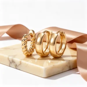 Gold-Tone Hoop Earrings