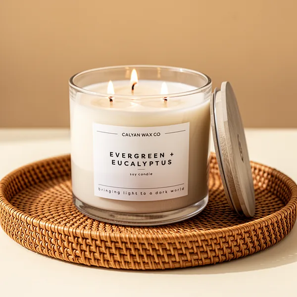 Calyan Wax Co. Evergreen & Eucalyptus 3 Wick Scented Candle