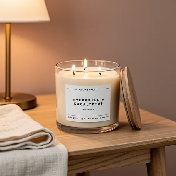 Calyan Wax Co. Evergreen & Eucalyptus 3 Wick Scented Candle