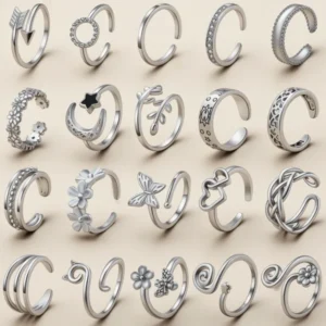 Staligue Adjustable Toe Rings, 20 Pieces
