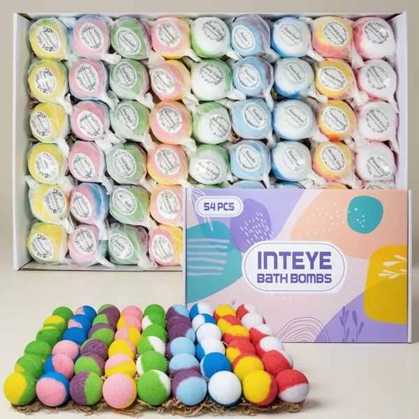 INTEYE Luxury Bath Bombs, 54 Pieces