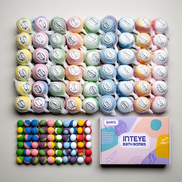 INTEYE Luxury Bath Bombs, 54 Pieces