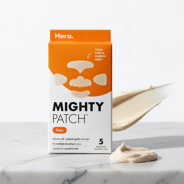 Mighty Patch Hero Cosmetics Face XL Hydrocolloid Face Mask, 5 Count