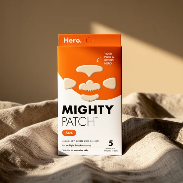 Mighty Patch Hero Cosmetics Face XL Hydrocolloid Face Mask, 5 Count