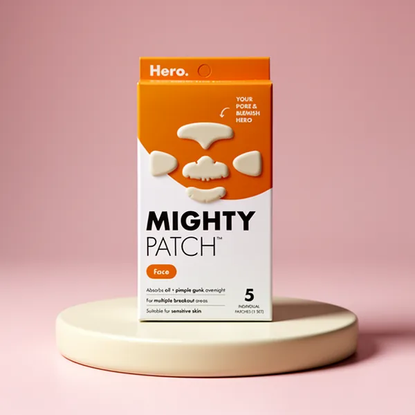 Mighty Patch Hero Cosmetics Face XL Hydrocolloid Face Mask, 5 Count