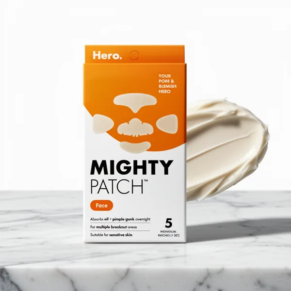 Mighty Patch Hero Cosmetics Face XL Hydrocolloid Face Mask, 5 Count