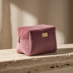 Benevolence LA Plush Velvet Large Makeup Bag for Travel