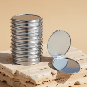 Yalikop Compact Mirror, 8 Pieces, Silver