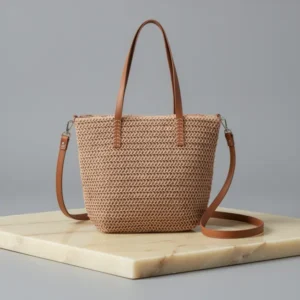 Large Straw Shoulder Bag