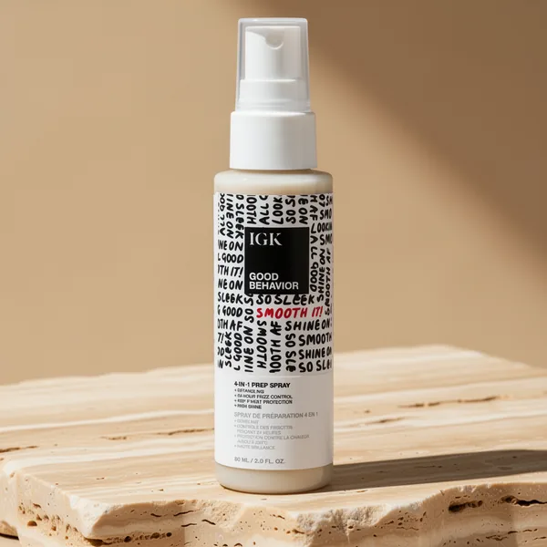 IGK Good Behavior 4-in-1 Prep Spray Heat Protectant Travel, 2 oz