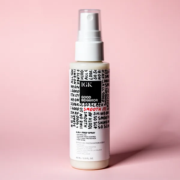 IGK Good Behavior 4-in-1 Prep Spray Heat Protectant Travel, 2 oz