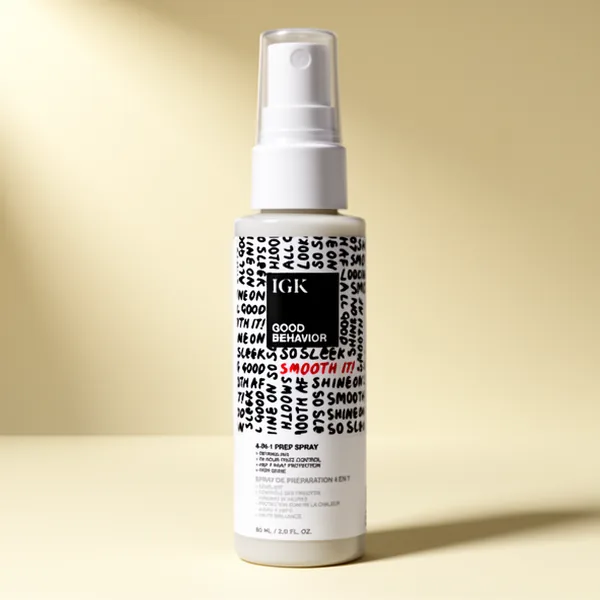 IGK Good Behavior 4-in-1 Prep Spray Heat Protectant Travel, 2 oz