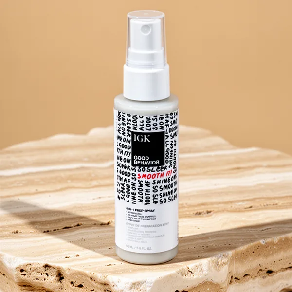 IGK Good Behavior 4-in-1 Prep Spray Heat Protectant Travel, 2 oz