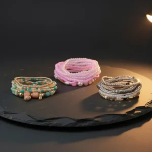 Bohemian Stackable Bead Bracelets for Women, 8 Sets