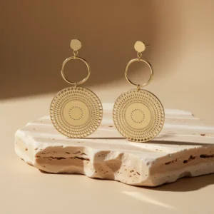 Simple Gold-Tone Dangle Earrings