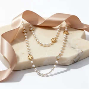 IDOKAWA Long Layered Pearl Necklaces for Women