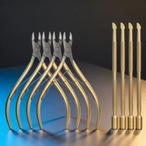 Cuticle Trimmer, 8 Pieces, Gold