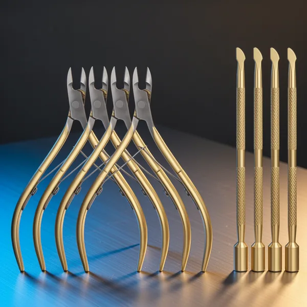 Cuticle Trimmer, 8 Pieces, Gold