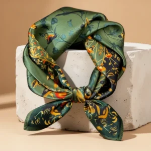 100% Silk Square Scarf for Hair