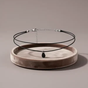 Sacina Layered Black Choker Necklace