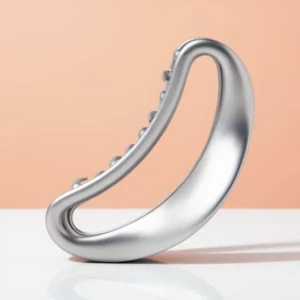 The Hair Edit Sculpted Silver Claw Clip Large Metal Hair Clip