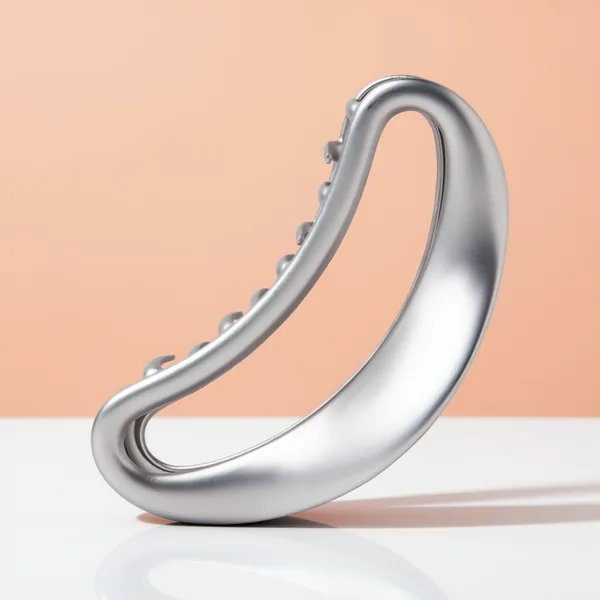 The Hair Edit Sculpted Silver Claw Clip Large Metal Hair Clip