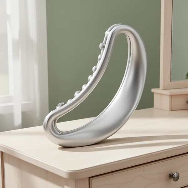 The Hair Edit Sculpted Silver Claw Clip Large Metal Hair Clip