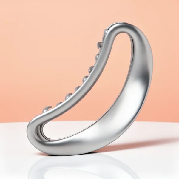 The Hair Edit Sculpted Silver Claw Clip Large Metal Hair Clip