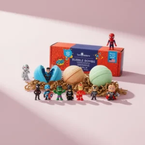 Superhero Kids Bath Bombs for Boys, 3-Pack