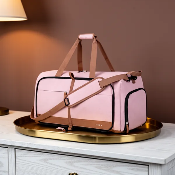 Lekesky Foldable Travel Duffel Bag for Women, Pink
